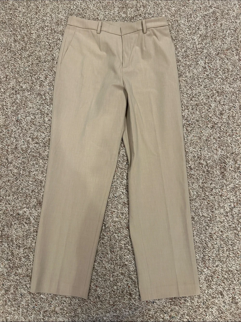 Uniqlo Women's Straight-Leg Trousers in Beige